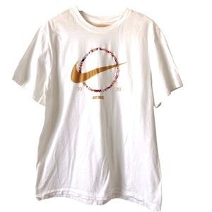 Nike Gold Swoosh 2020 Olympic World Cup Tee Shirt Size L